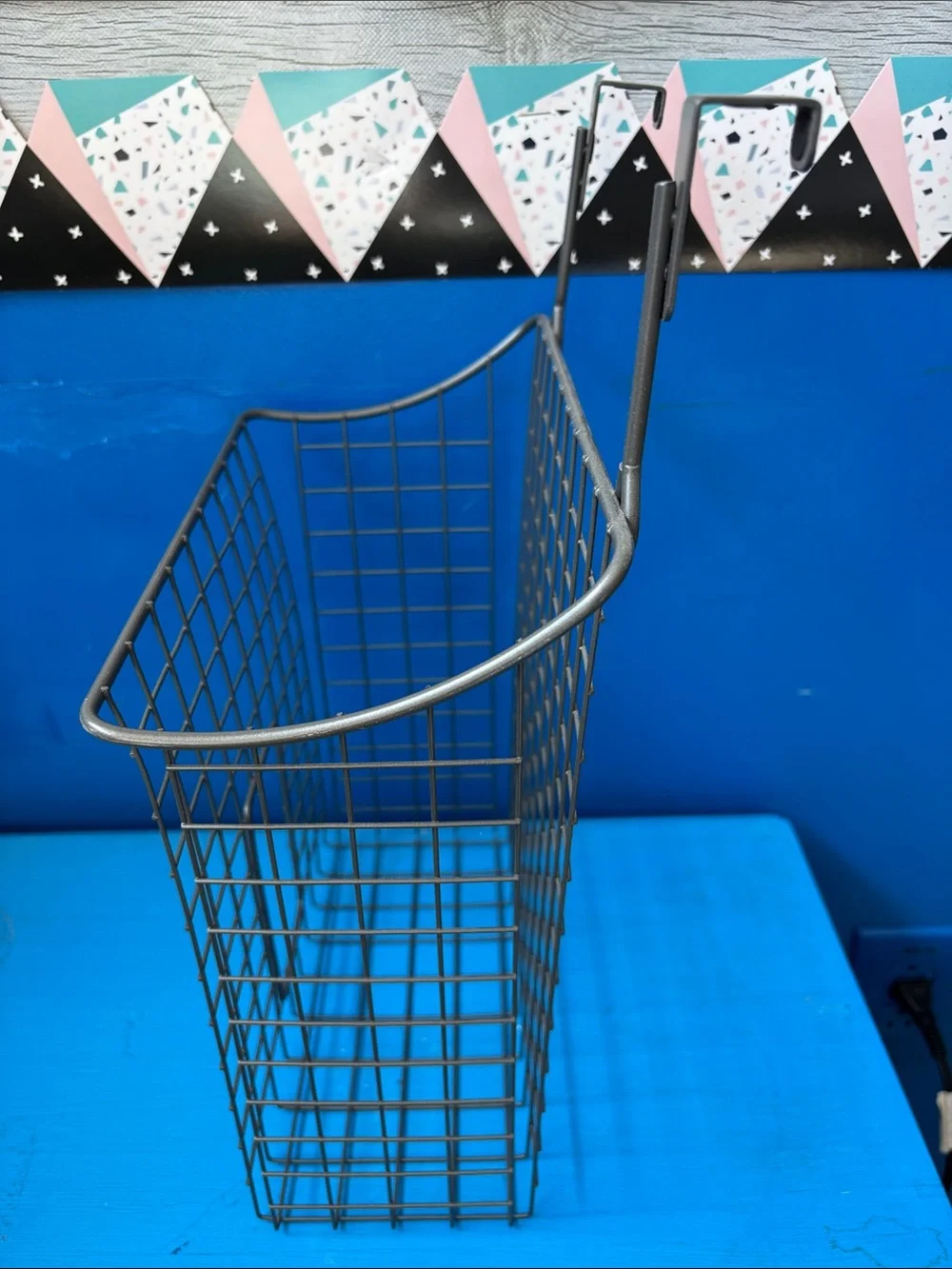 Metal Wire Hanging Storage Basket in Gunmetal